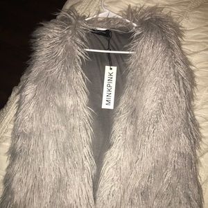 MINKPINK fur vest (M/L)